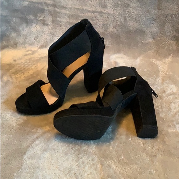 Strappy Black Heels - Picture 2 of 7